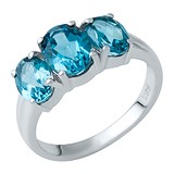 Женское серебряное кольцо с топазами, 1640405