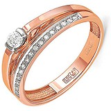 Kabarovsky Золотое обручальное кольцо с бриллиантами, 1647061