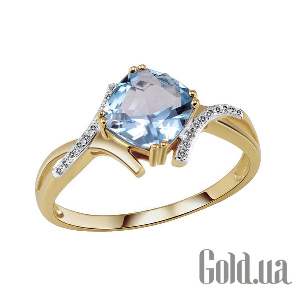 

Кольцо Lurie Jewelry, Женское золотое кольцо с топазом и бриллиантами, 18