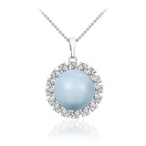 Кулон з ланцюжком з кристалами Swarovski і мистецтв. перлами, 1662421