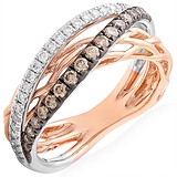 Женское золотое кольцо с бриллиантами, 1668309