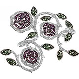 Женское серебряное кольцо с куб. циркониями, 1668821