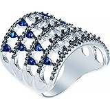 Женское серебряное кольцо с куб. циркониями, 1676501