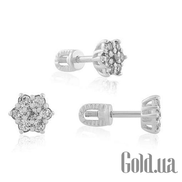 

Серьги-гвоздики Украина, Золотые серьги с Swarovski Zirconia