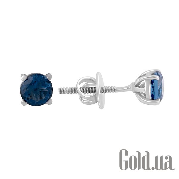 

Серьги-гвоздики Fresh Jewelry, Серебряные серьги с синт. танзанитами