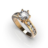Золотое кольцо с бриллиантами, 1768149