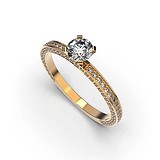 Золотое кольцо с бриллиантами, 1768405
