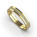 Золотое обручальное кольцо с бриллиантами, 1768917