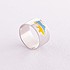 Женское серебряное кольцо с эмалью - фото 2