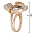 Женское золотое кольцо с бриллиантами и полудрагоценными камнями - фото 3