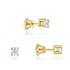 Золоті сережки з цирконіями Swarovski Zirconia - фото 1