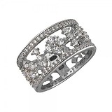 Женское серебряное кольцо с куб. циркониями, 1547734