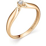 Золотое кольцо с бриллиантом, 1611222