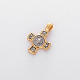 Серебряный кулон ''Спас. Касперовская икона Божией Матери'' в позолоте, 1611734
