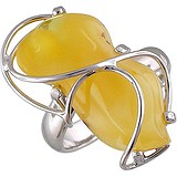 Женское серебряное кольцо с янтарем, 1615830
