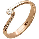 Золотое кольцо с бриллиантом, 1640662