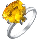 Женское серебряное кольцо с цитрином, 1674710