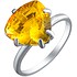 Женское серебряное кольцо с цитрином - фото 1