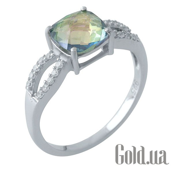 

Женские кольца Fresh Jewelry, Женское серебряное кольцо с топазом и куб. циркониями, 18.5