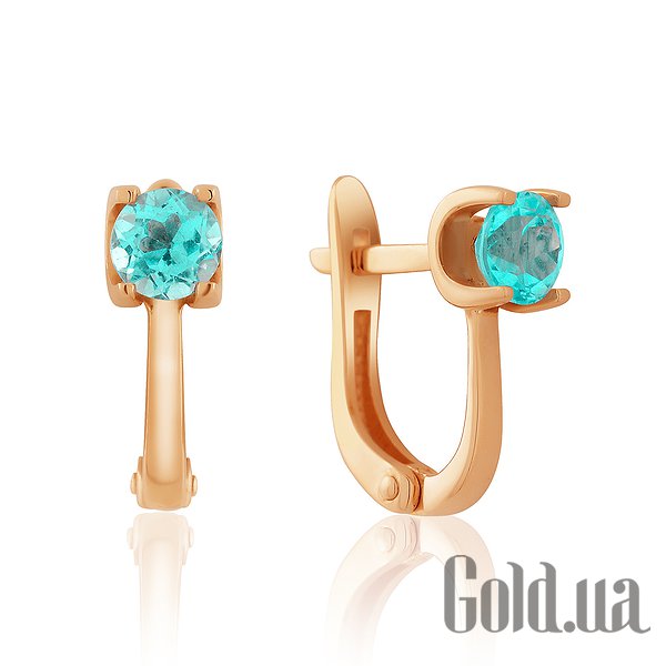 

Серьги Украина, Золотые серьги с Swarovski Zirconia