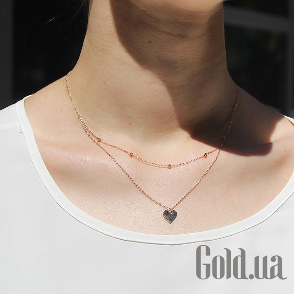 

Колье с сердечком Украина, Золотое колье, 45