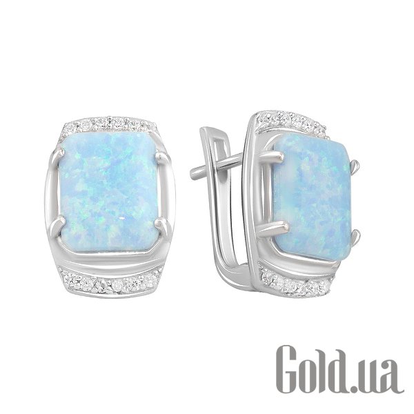 

Серьги Fresh Jewelry, Серебряные серьги с куб. циркониями и опалами