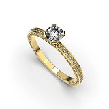 Золотое кольцо с бриллиантами, 1768406