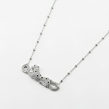 Серебряное колье с куб. циркониями и эмалью, 1800662