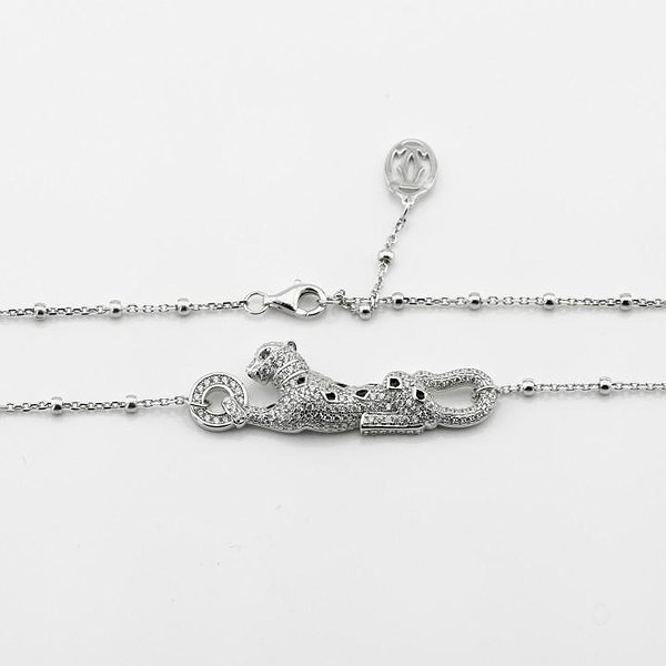 Серебряное колье с куб. циркониями и эмалью DIA3401147 – изображение 2