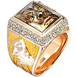 Мужское золотое кольцо с бриллиантами, 1604055