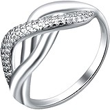 Женское серебряное кольцо с куб. циркониями, 1611735