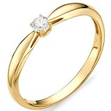 Золотое кольцо с бриллиантом, 1627351
