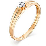 Золотое кольцо с бриллиантом, 1633495