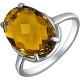 Женское серебряное кольцо с раухтопазом, 1650903