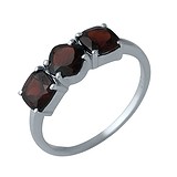 Женское серебряное кольцо с гранатами, 1705687