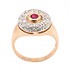 Женское золотое кольцо с рубином и бриллиантами - фото 2