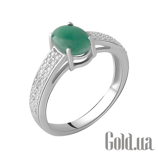 

Женские кольца Fresh Jewelry, Женское серебряное кольцо с куб. циркониями и изумрудом, 17