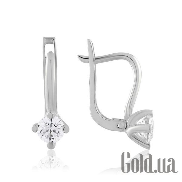 

Серьги Украина, Золотые серьги с Swarovski Zirconia