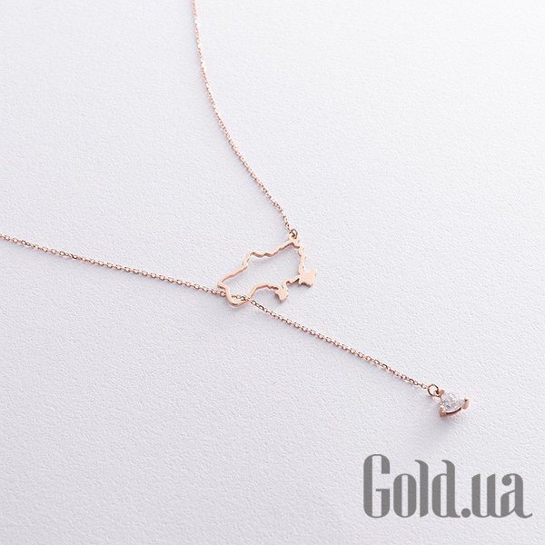 

Колье Украина, Золотое колье с кристаллом Swarovski, 50