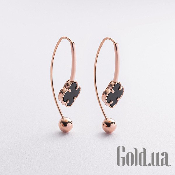 

Серьги Украина, Золотые серьги с ониксами