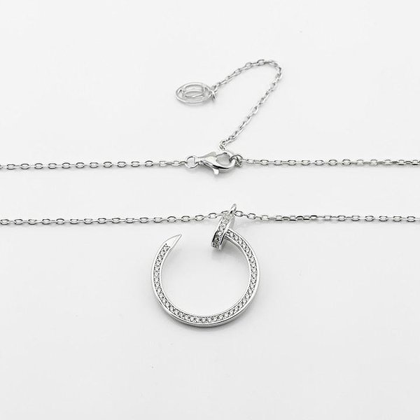 Серебряный кулон с цепочкой с куб. циркониями DIA3401148 – изображение 2
