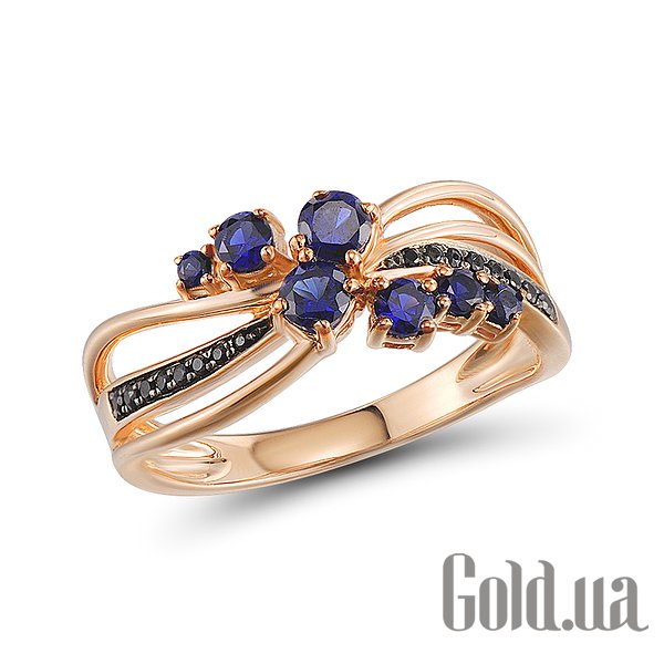 

Кольцо Lurie Jewelry, Женское золотое кольцо с бриллиантами и сапфирами, 19.5