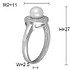 Женское серебряное кольцо с искусств. жемчугом и куб. циркониями - фото 2