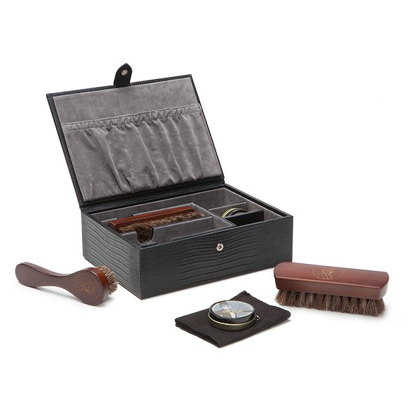 Wolf Скринька для годинників Blake Shoe Shine Black Lizard 305258