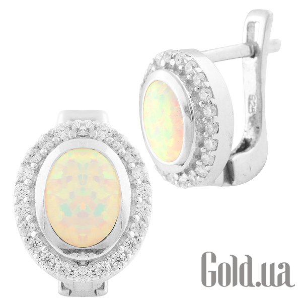 

Серьги Fresh Jewelry, Серебряные серьги с куб. циркониями и опалами