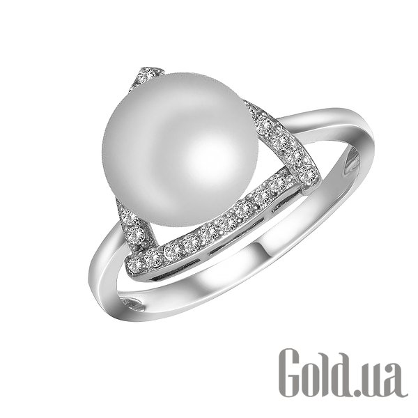 

Женские кольца Lurie Jewelry, Женское серебряное кольцо с жемчугом и куб. циркониями, 18
