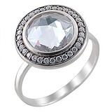 Женское серебряное кольцо с куб. циркониями, 1547736