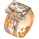 Мужское золотое кольцо с бриллиантами, 1604056