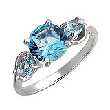 Женское серебряное кольцо с топазами, 1619928