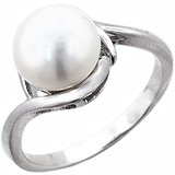 Женское серебряное кольцо с культив. жемчугом, 1638872